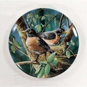 1986 Edwin M Knowles The Robin Collector Plate Kevin Daniel 8.5 Inch Vintage